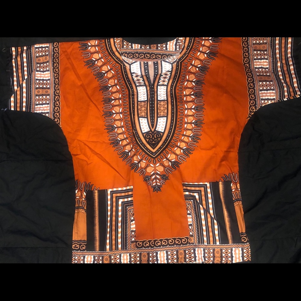 Mens African Print Dashiki T-Shirt